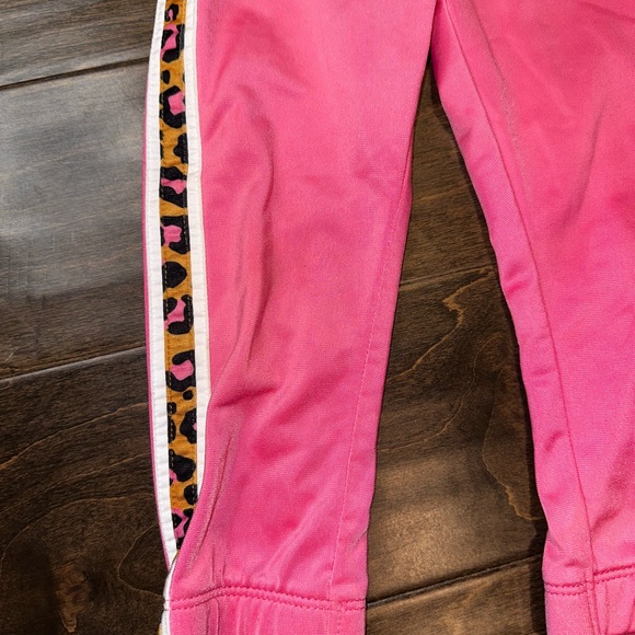 Toddler Girl Nike Jogging FZ Set Pink and Leopard Print Tracksuit Size 2T - Picture 9 of 16
